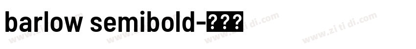 barlow semibold字体转换